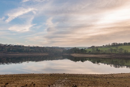A beautiful spring dat at Damflask Reservoir in the Peak Districtの写真素材