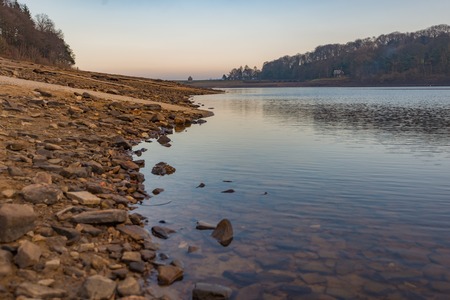 A beautiful spring dat at Damflask Reservoir in the Peak Districtの写真素材