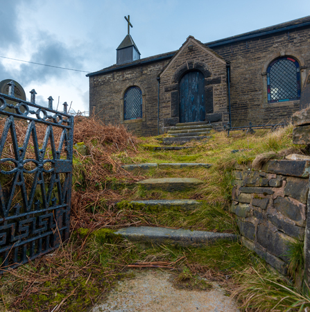 An abandoned church hidden away in the Peak District, UKの写真素材