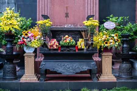 Hanoi, Vietnam - 11th October 2019: Memorials and graves to those lost in the Vietnam War at the Hanoi Prisonのeditorial素材