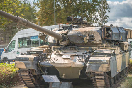 Aldershot, UK - 9th September 2020: Chieftain Challenger Tank on display at Aldershot Museumのeditorial素材