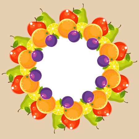 Fruit frameのイラスト素材