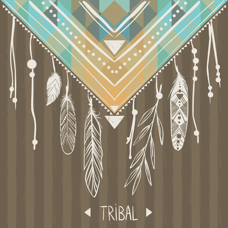 Vector template in boho styleのイラスト素材