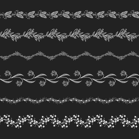 Vector collection of floral graphic design elements.のイラスト素材