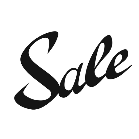 Handwritten sale sign. Vector illustrationのイラスト素材