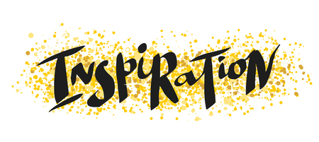 Hand written word "Inspiration". Vector illustration for your designのイラスト素材