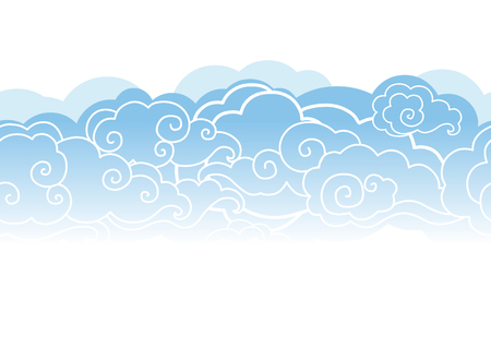 Clouds in the sky. Vector seamless patternのイラスト素材