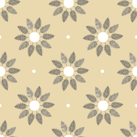 Vector seamless pattern in neutral tonesのイラスト素材