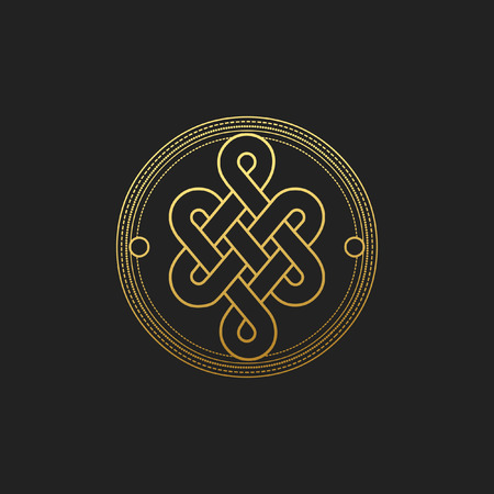 Traditional buddhist symbol of luck. Vector illustrationのイラスト素材