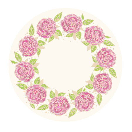 Roses on white background. Vector design elementのイラスト素材