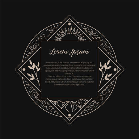 Vector frame in dark vintage styleのイラスト素材