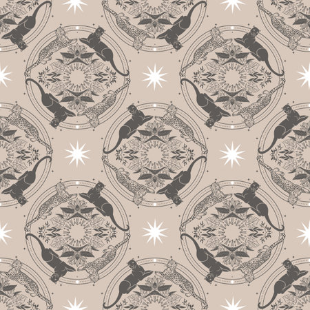 Seamless pattern with Christmas ornaments. vector illustration.のイラスト素材