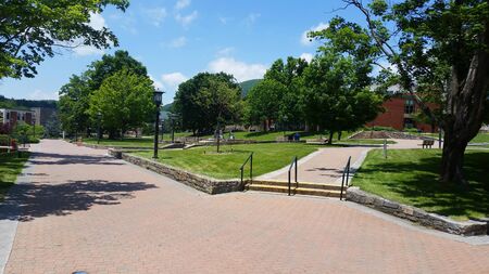 University College Campus Landscaping Walkway Collegeの写真素材