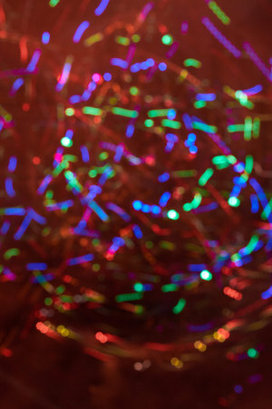 Blurred defocused bokeh background with laser light