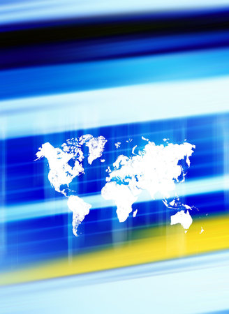 Dynamic illustration of connected Worldの写真素材