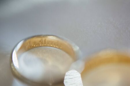 Wedding rings close-up macro shot,close upの写真素材