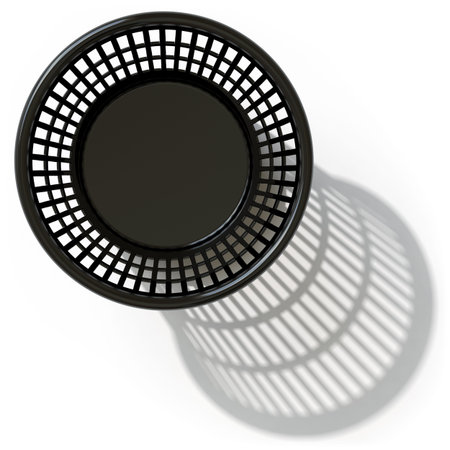 a basket lies on a white surfaceの写真素材