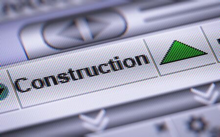 Index of Construction industry on the screen. Up.の写真素材