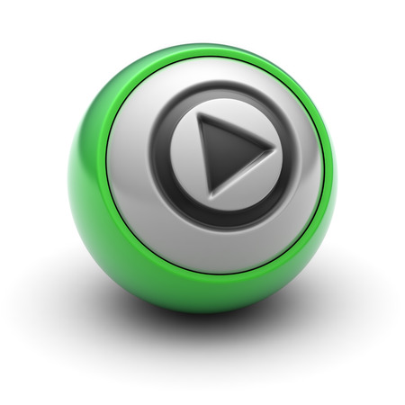 Play Icon on the Ball.の写真素材