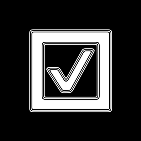 The Checkbox Icon on A black Background.の写真素材