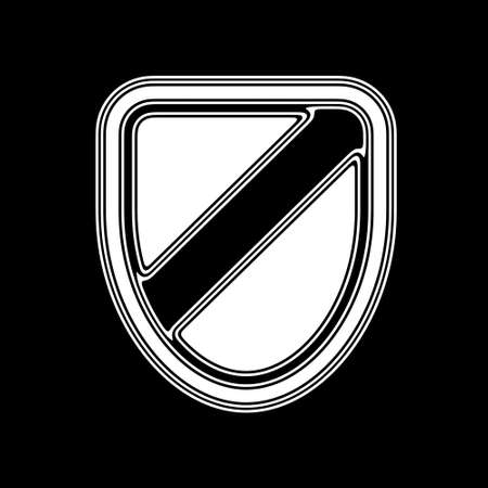 The Shield Icon on A black Background.の写真素材