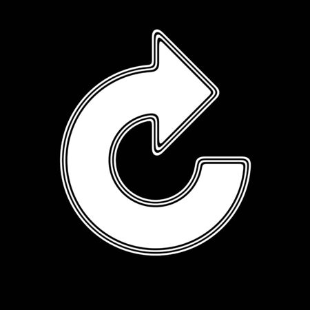 The Reload Icon on A black Background.の写真素材