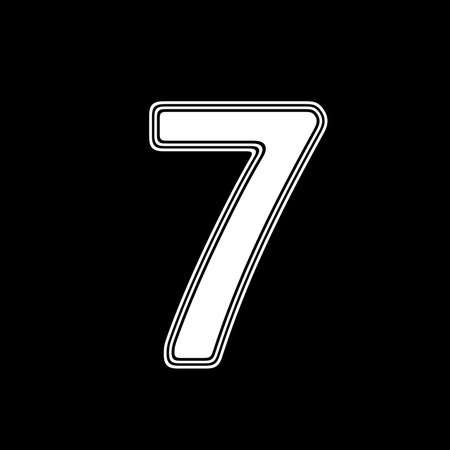 The Number on A black Background.