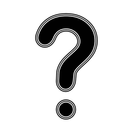 The Question Icon on A white Background.の写真素材