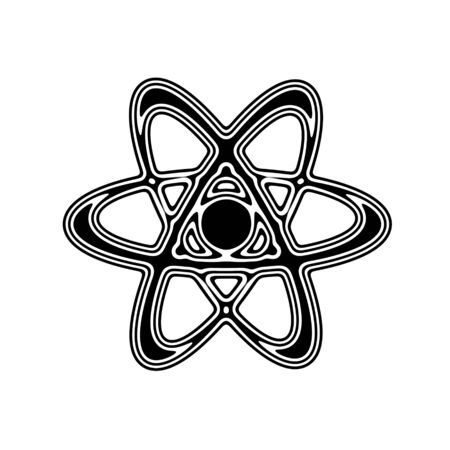 The Atom Icon on A white Background.の写真素材
