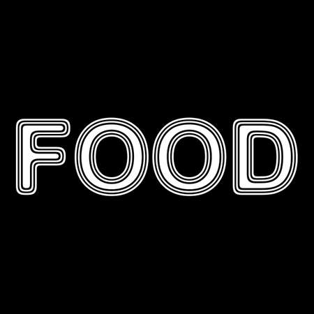 "FOOD" on A black Background.の写真素材