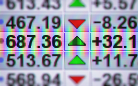 Indices on the screen.の写真素材