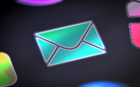 The e-mail icon on the screen.