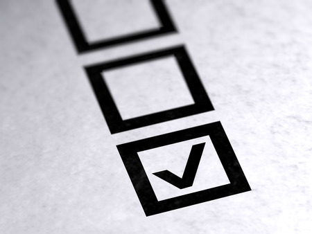 Checkbox on paperの写真素材