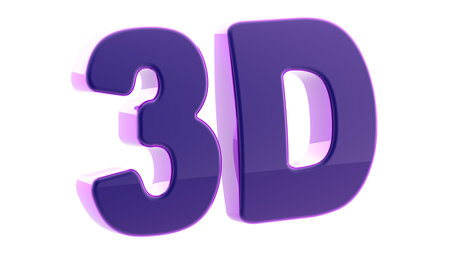 3D on white background.