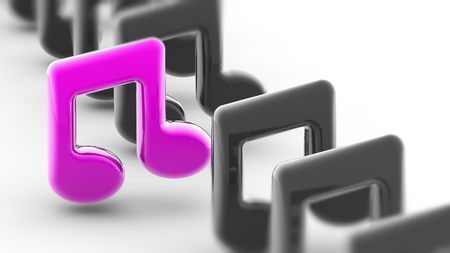 Musical notes. 3D Illustration.の写真素材