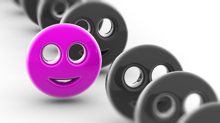 Smile icon. 3D Illustration.の写真素材