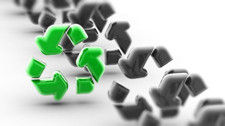 Recycle icon. 3D Illustration.