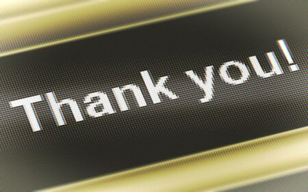 Thank you! in the screen. Illustration.の写真素材