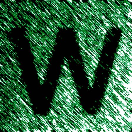 Letter in green background. Illustration.の写真素材