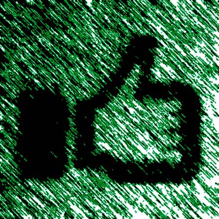 Like icon in green background. Illustration.の写真素材