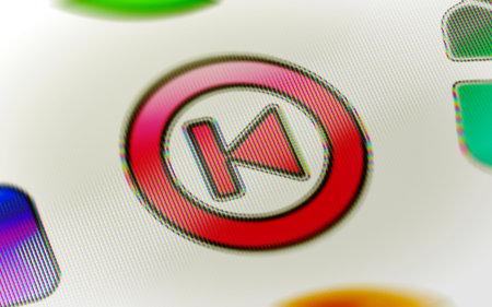 The computer icon in the screen.