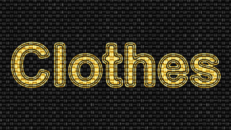 Clothes in texture of fabric. Illustration.