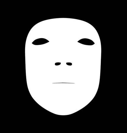 Shape of mask in black background.の写真素材