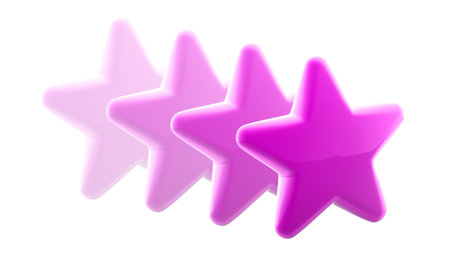 Star icon in white background. 3D