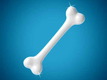 Empty plate, fork and knife isolated on blue background. 3D Illustration.の写真素材