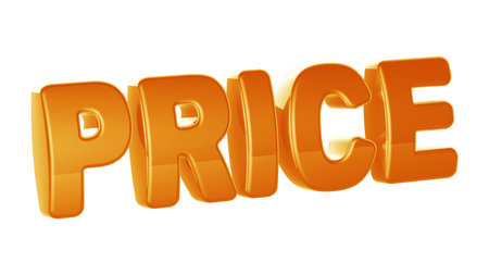 Price on white background. 3d illustration.の写真素材