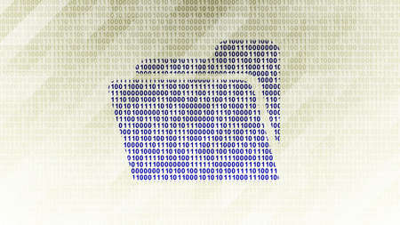File icon on binary code ( array of bits ). Illustration.の写真素材