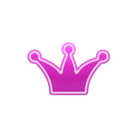 Red crown icon isolated in white background. Illustration.の写真素材