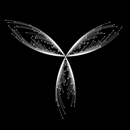 Abstract shapes on black background. Illustration.の写真素材