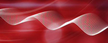 Line art on red background. Illustration.